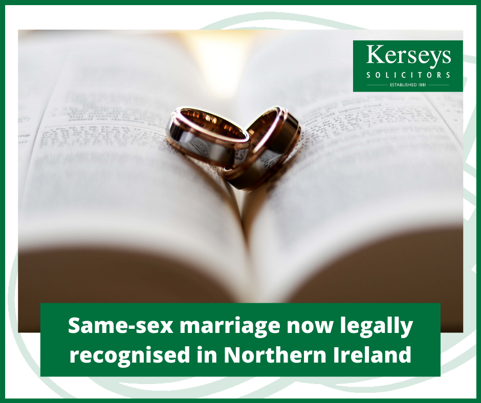 Same-sex marriage now legally recognised in Northern Ireland