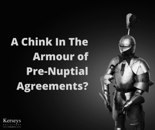 A Chink In The Armour of Pre-Nuptial Agreements?