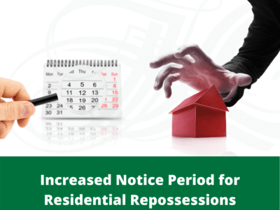 Increased Notice Period for Residential Repossessions