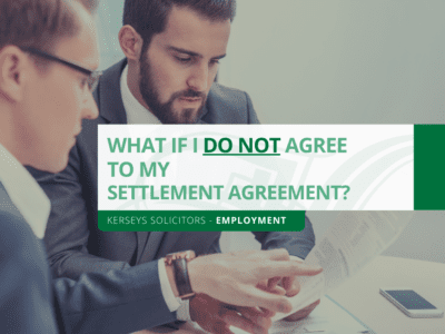 What if I do not agree to my Settlement Agreement?