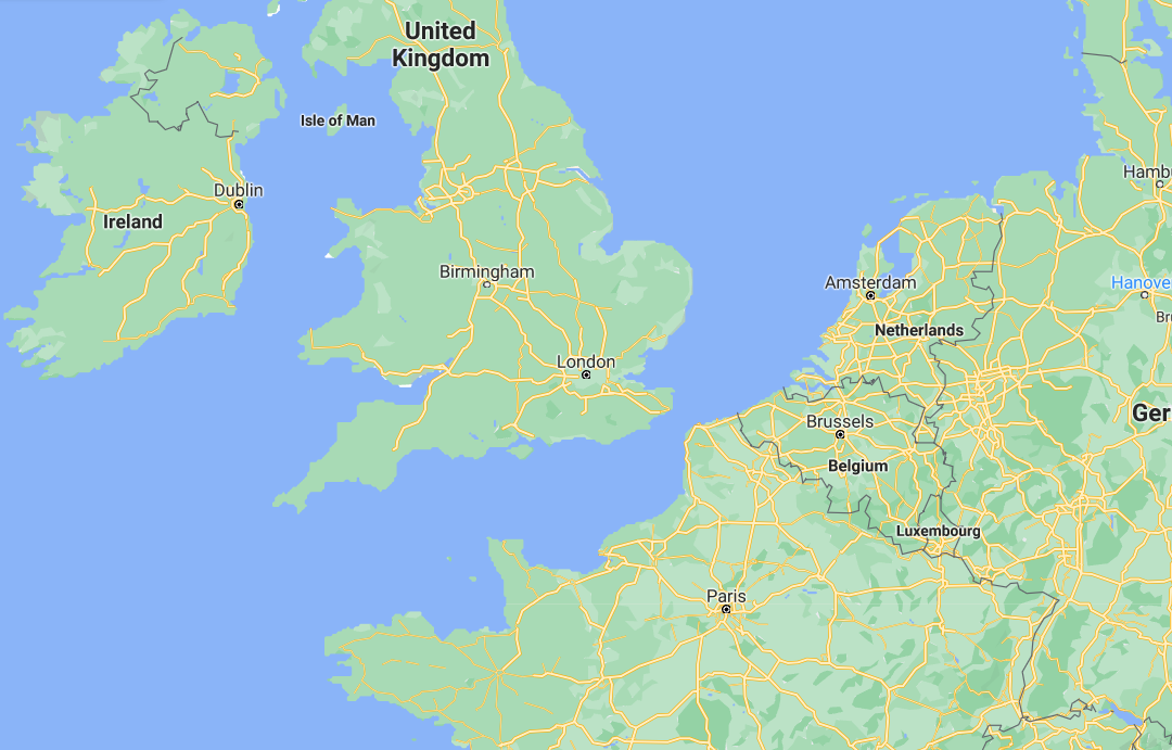 UK to France Map
