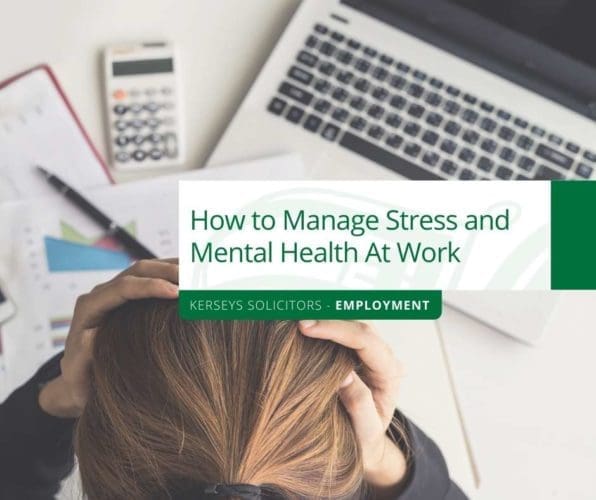 How to Manage Stress and Mental Health At Work