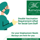 DOUBLE VACCINATION REQUIREMENT FOR HEALTH AND SOCIAL CARE STAFF