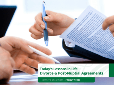 Divorce & Post-Nuptial Agreements