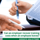 Can an employer recover training costs when an employee leaves?