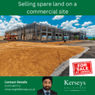 Selling spare land on a commercial site