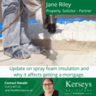 Update on spray foam insulation