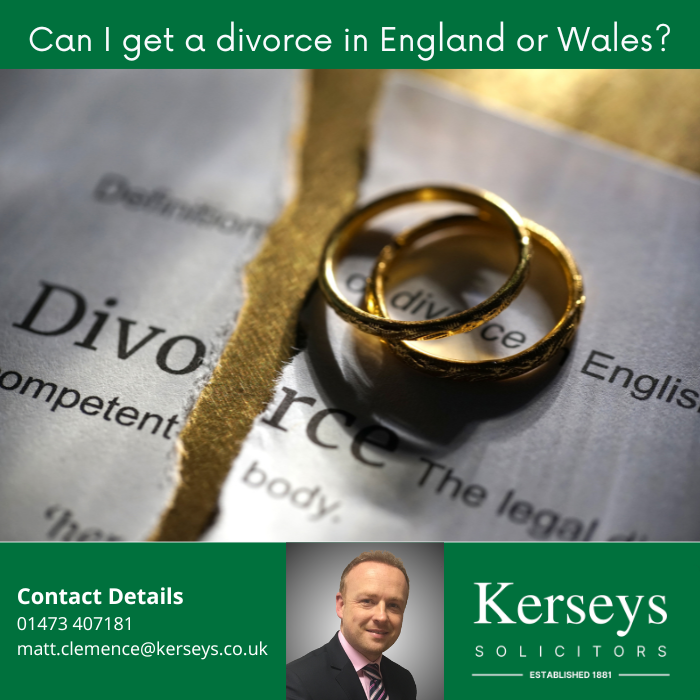 Can I get divorced in England or Wales?