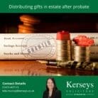 Distributing the gifts in an estate after probate
