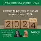Employment law changes to be aware of in 2024