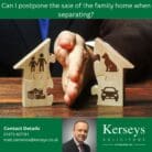 sale of the family home when separating