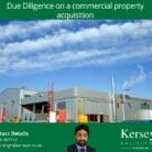 Due diligence on a commercial property acquisition