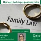 Marriages back to pre-pandemic rates