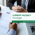 Paralegal Vacancy - Employment Law Team